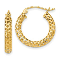 Thumbnail for 14k Mesh Hoop Earrings