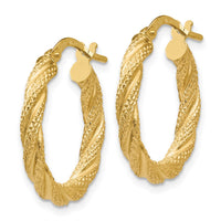 Thumbnail for 14K Twisted Textured Hoop Earrings