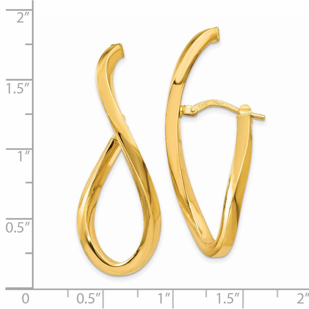 14K Polished Oval Post Earrings