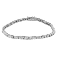 Thumbnail for 14K White Gold 2 Ct.Tw.Diamond 4 Prong Illusion Tennis Bracelet