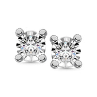 Thumbnail for Illusion Round Diamond 1/10 Ct.Tw. Stud Earrings