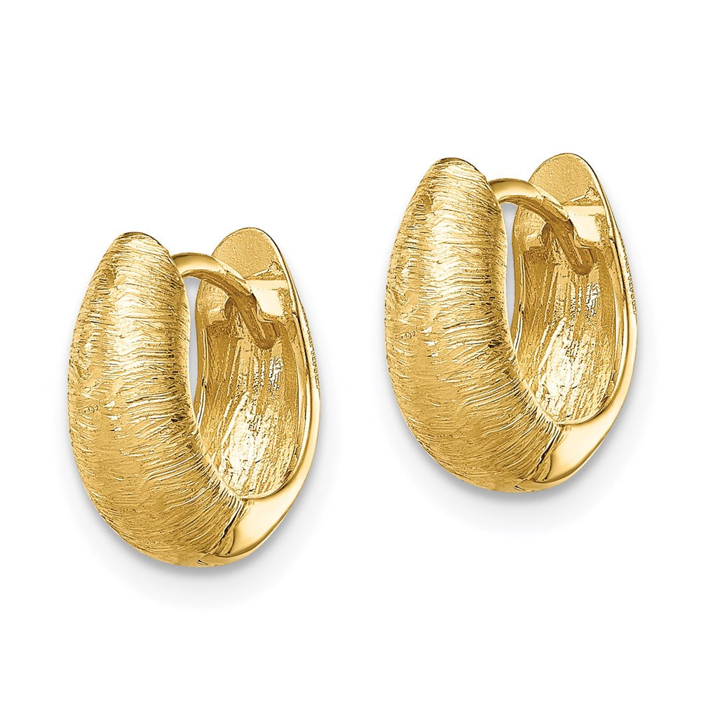 14K Textured Hoop Earrings