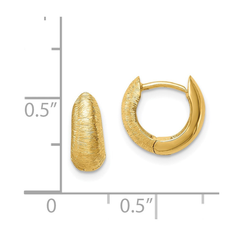 14K Textured Hoop Earrings