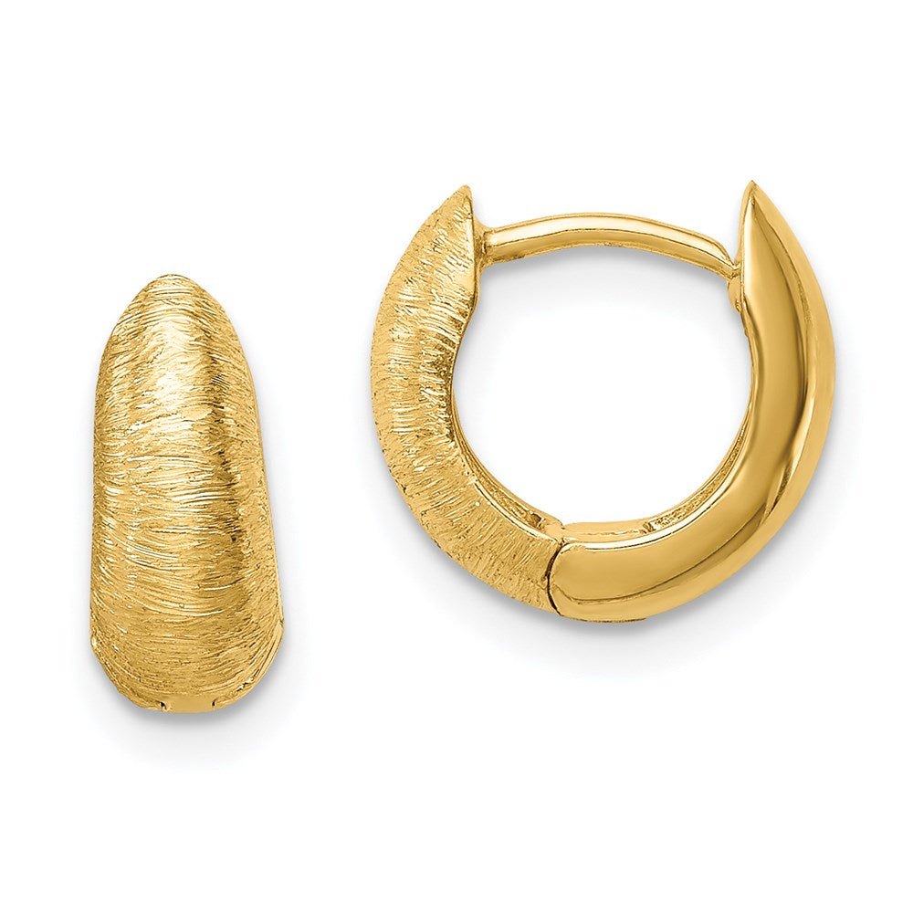 14K Textured Hoop Earrings