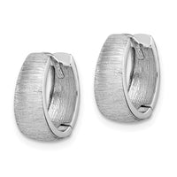 Thumbnail for 14K White Gold Textured Hoop Earrings
