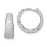 Thumbnail for 14K White Gold Textured Hoop Earrings