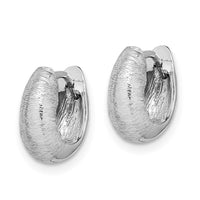 Thumbnail for 14K White Gold Textured Hoop Earrings