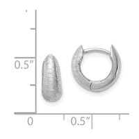 Thumbnail for 14K White Gold Textured Hoop Earrings