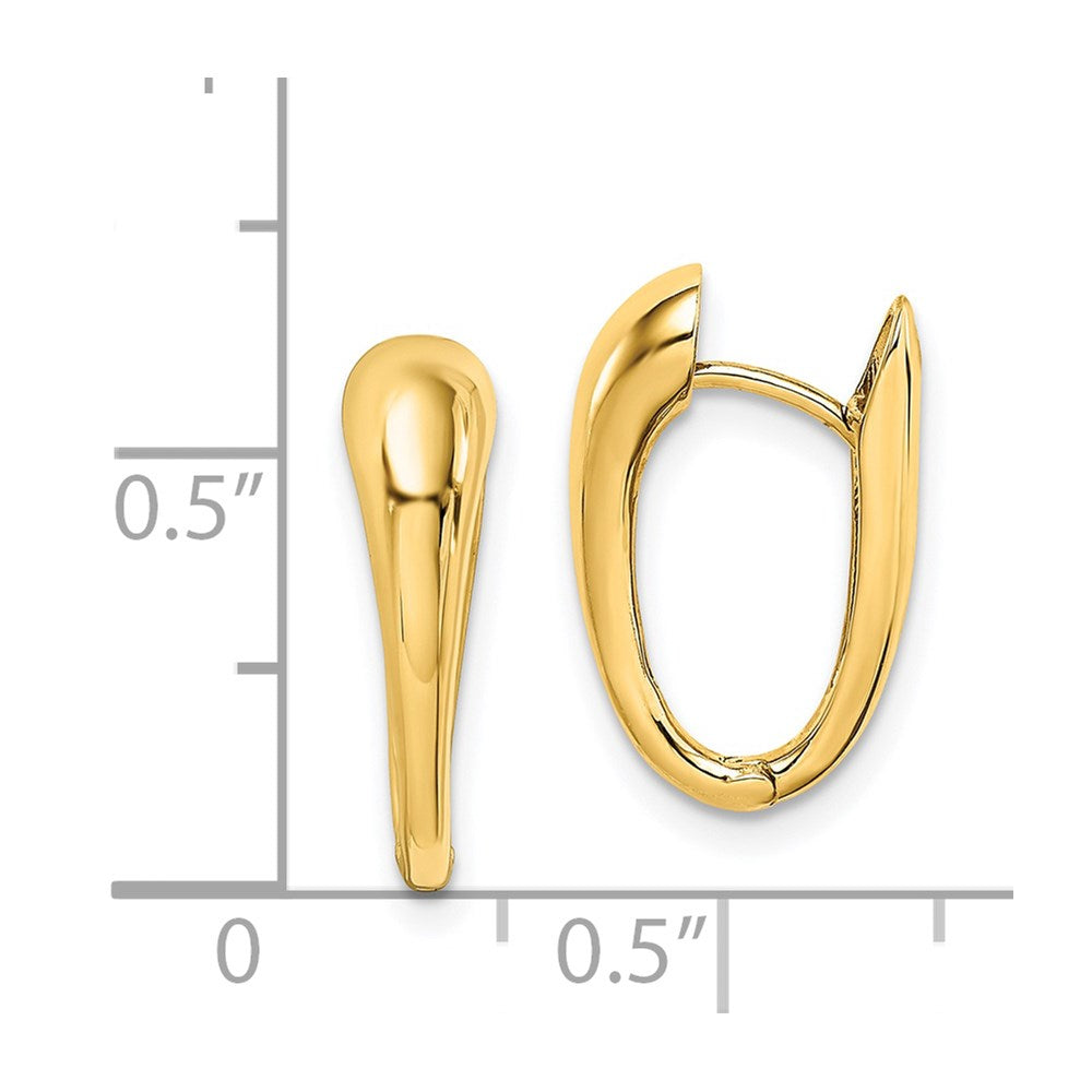 14K Polished Hinged Hoop Earrings