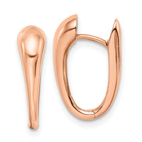 Thumbnail for 14K Rose Gold Polished Hinged Hoop Earrings