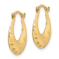 Thumbnail for 14k Textured Stamped Hoop Earrings
