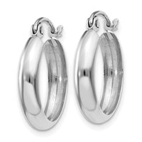 Thumbnail for 14k White Gold Polished 3.5mm Hoop Earrings