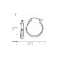 Thumbnail for 14k White Gold Polished 3.5mm Hoop Earrings