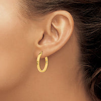 Thumbnail for 14k 2x3mm Square Tube Hoops