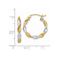 Thumbnail for 14K White Gold & Rhodium 2.0mm Twisted Hoop Earrings