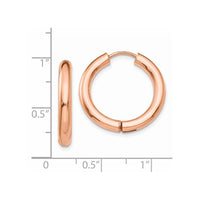 Thumbnail for 14k Rose Gold Hinged Hoop Earrings
