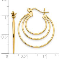 Thumbnail for 14k Polished Circles Hoop Earrings