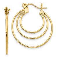 Thumbnail for 14k Polished Circles Hoop Earrings