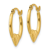 Thumbnail for 14K Heart Hoop Earrings