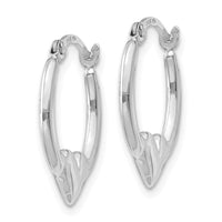 Thumbnail for 14K Heart Hoop Earrings
