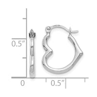 Thumbnail for 14K Heart Shaped Hollow Hoop Earrings