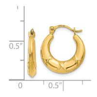 Thumbnail for 14K Hollow X Hoop Earrings