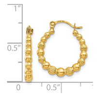 Thumbnail for 14K Beaded Hoop Earrings