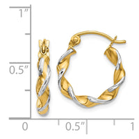 Thumbnail for 14k Polished 2.75mm Fancy Twisted Hoop Earrings