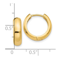 Thumbnail for 14k Round Hinged Hoop Earrings