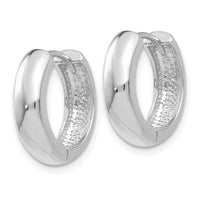 Thumbnail for 14k White Gold  Round Hinged Hoop Earrings