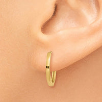 Thumbnail for 14k Round Hinged Hoop Earrings