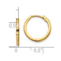 Thumbnail for 14k Round Hinged Hoop Earrings