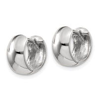 Thumbnail for 14k White Gold Round Hinged Hoop Earrings
