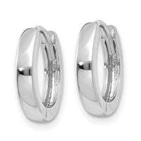 Thumbnail for 14k White Gold Round Hinged Hoop Earrings
