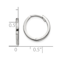 Thumbnail for 14k White Gold Round Hinged Earrings