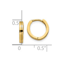 Thumbnail for 14k Round Hinged Hoop Earrings