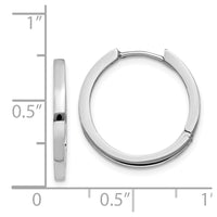 Thumbnail for 14K White Gold Hinged Hoop Earrings