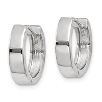 Thumbnail for 14k White Gold Round Hinged Hoop Earrings