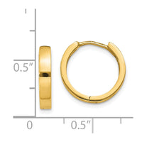 Thumbnail for 14k Round Hinged Hoop Earrings