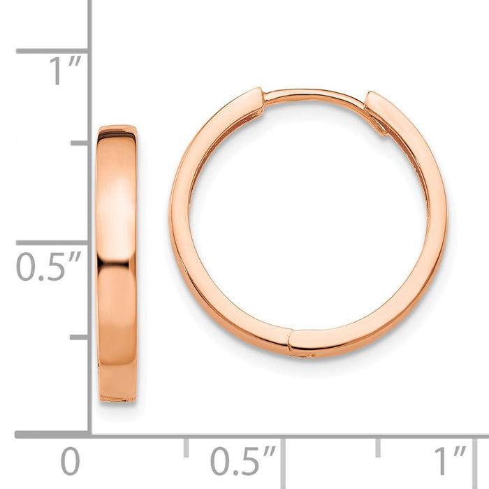 14K Hinged Hoop Earrings