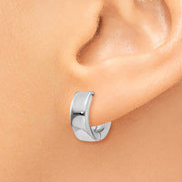 Thumbnail for 14K White Gold Hinged Hoop Earrings