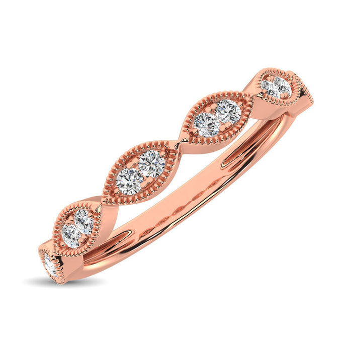 Diamond 1/6 Ct.Tw. Stack Band in 10K Rose Gold