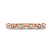 Thumbnail for Diamond 1/6 Ct.Tw. Stack Band in 10K Rose Gold