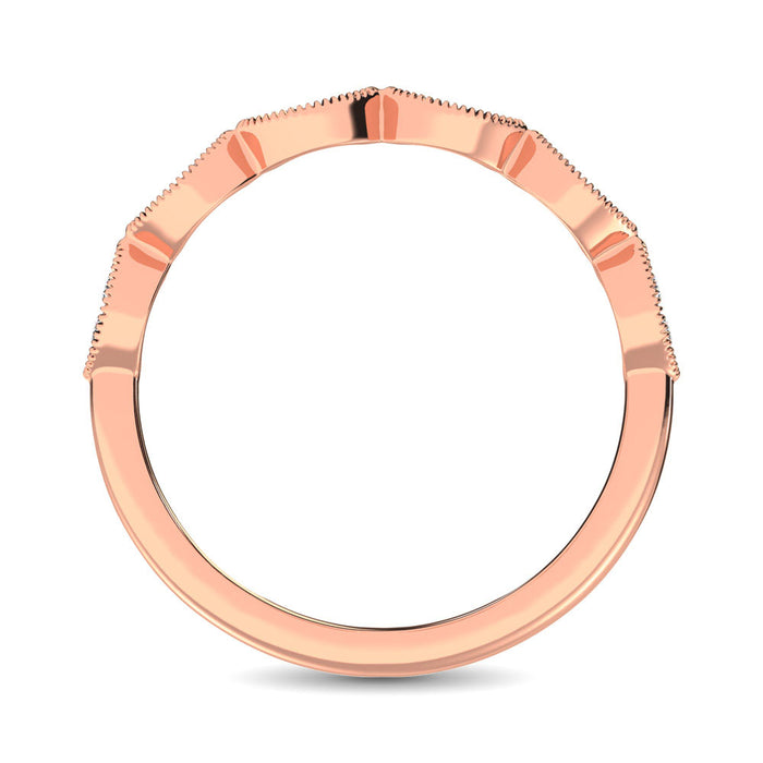 Diamond 1/6 Ct.Tw. Stack Band in 10K Rose Gold