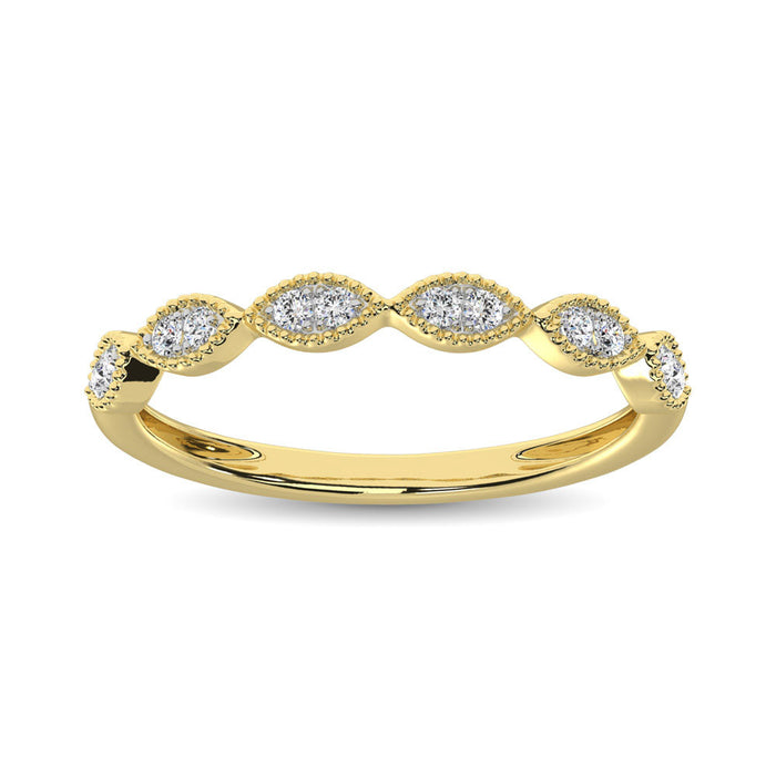 Diamond 1/6 Ct.Tw. Stack Band in 10K Yellow Gold