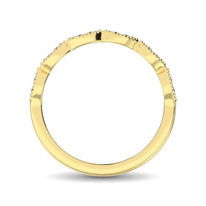 Diamond 1/6 Ct.Tw. Stack Band in 10K Yellow Gold