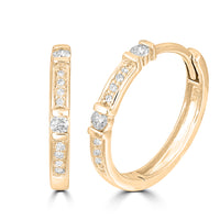 Thumbnail for 14K Yellow Gold 1/6 Ct.Tw. Diamond  Stackable Hoop Earrings