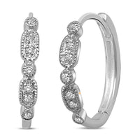 Thumbnail for 14K White Gold 1/10  Ct.Tw. Diamond  Stackable Hoop Earrings
