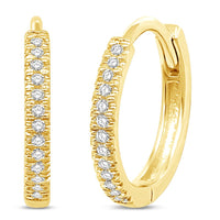Thumbnail for 14K Yellow Gold 1/6 Ct.Tw. Diamond Stackable Hoop Earrings