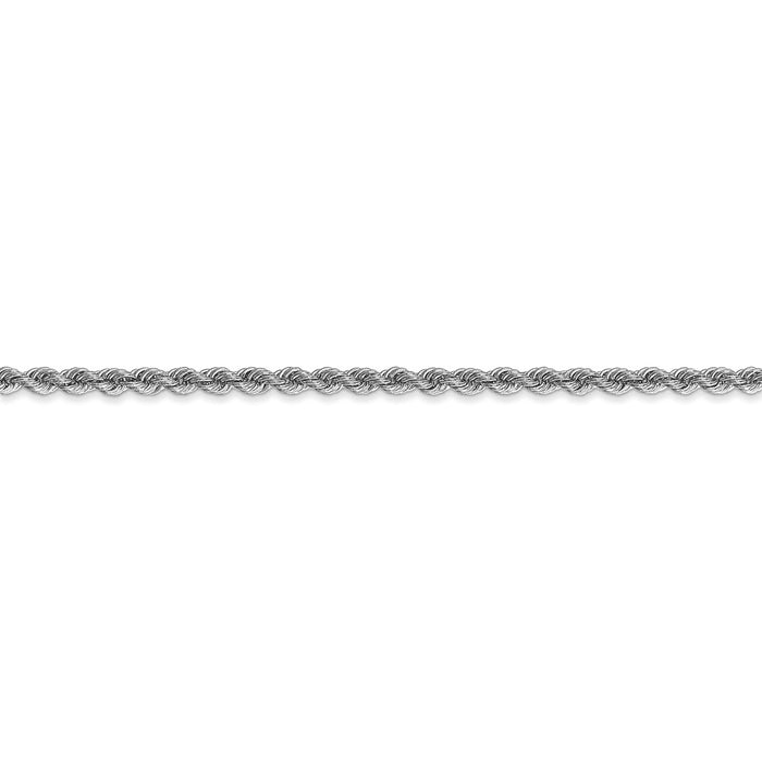 14k WG 2.5mm Regular Rope Chain
